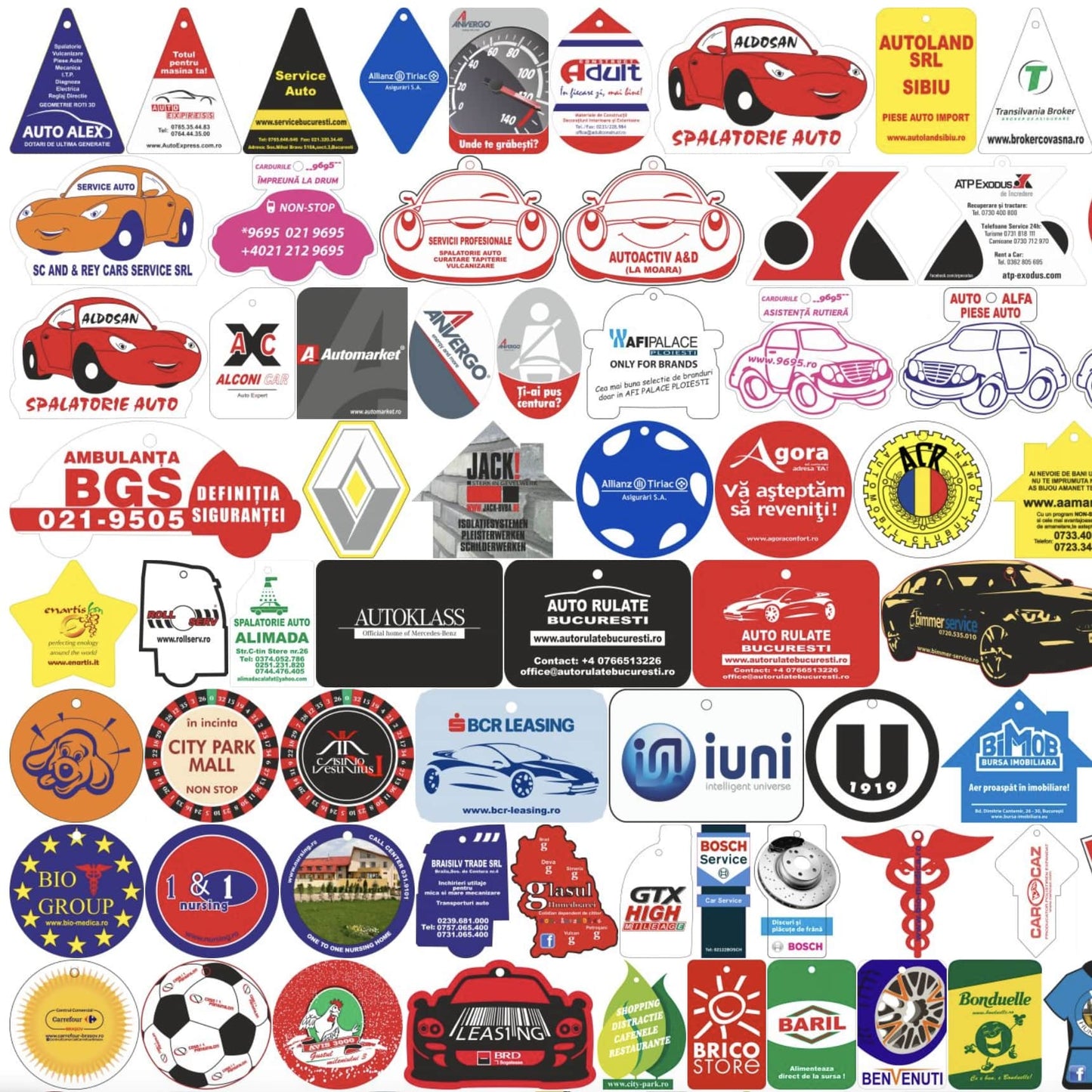 Odorizante auto personalizate 100 bucati